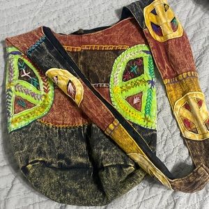 new boho peace tote bag